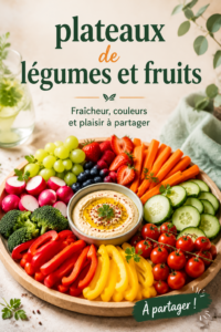 Plateau coloré de légumes frais et fruits savoureux
