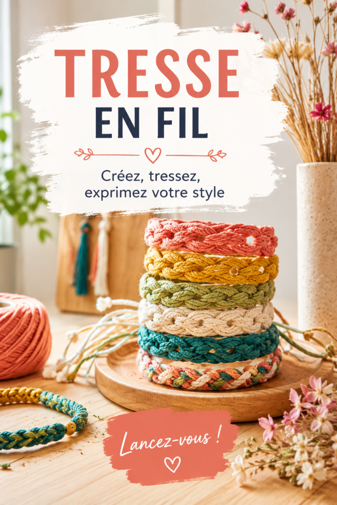 Une femme avec une tresse en fil élégante qui apporte du style à sa coiffure.