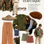 Femme portant une tenue vintage inspirée du style grand-père, mélange de modernité et de rétro.