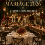 Une décoration de mariage moderne pour 2026, mettant en avant des éléments de design contemporains.