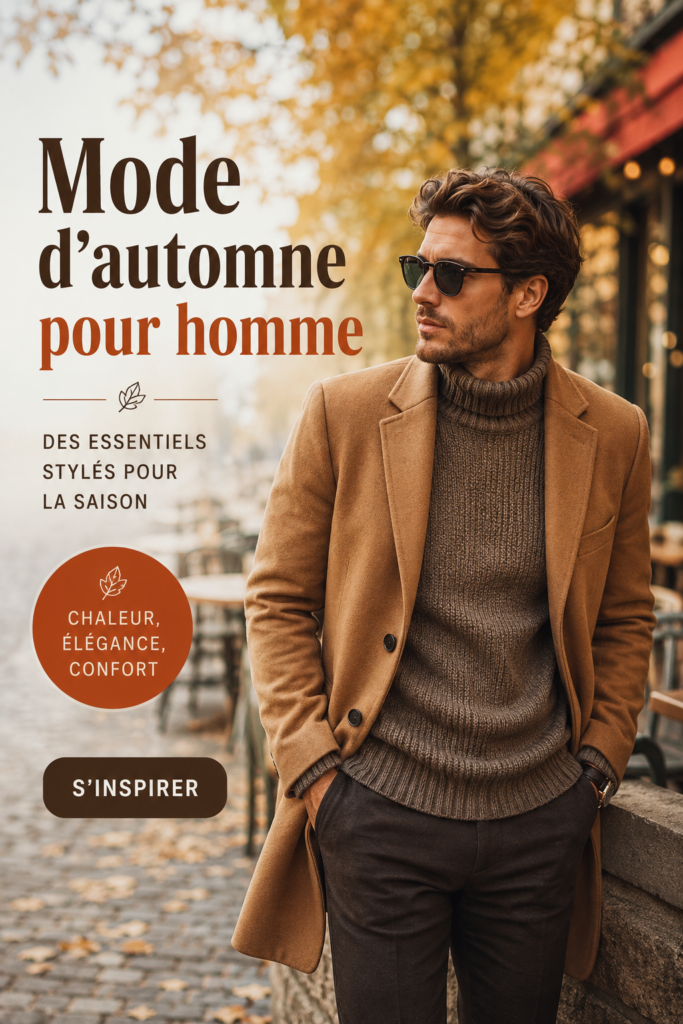 Mode d'automne masculine avec diverses pièces tendance