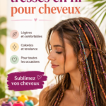 Femme avec des tresses en fil colorées, élégante et moderne