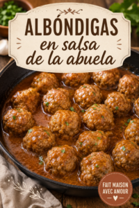 Boulettes de viande en sauce de grand-mère avec garniture