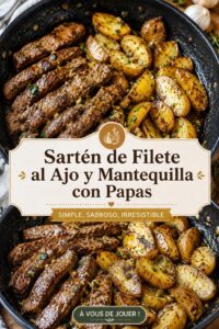 Filets de poisson à l'ail et au beurre avec des pommes de terre dorées
