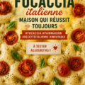 Focaccia maison bien dorée, prête à être dégustée.