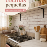 Une petite cuisine chaleureuse avec des aménagements pratiques et stylés.