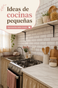 Une petite cuisine chaleureuse avec des aménagements pratiques et stylés.