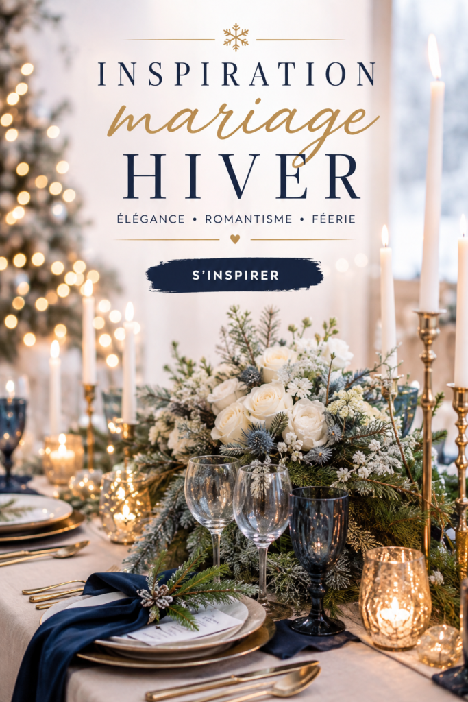 Inspiration pour un mariage d'hiver avec décoration élégante et chaleureuse.