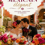 Une décoration élégante pour un mariage mexicain, avec des fleurs vives et des tissus raffinés.