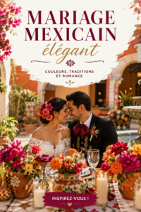 Une décoration élégante pour un mariage mexicain, avec des fleurs vives et des tissus raffinés.