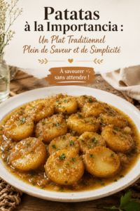 Plat de patatas a la importancia, une recette traditionnelle savoureuse.