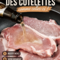 Une assiette de côtelettes juteuses servies avec des légumes colorés et une sauce savoureuse.