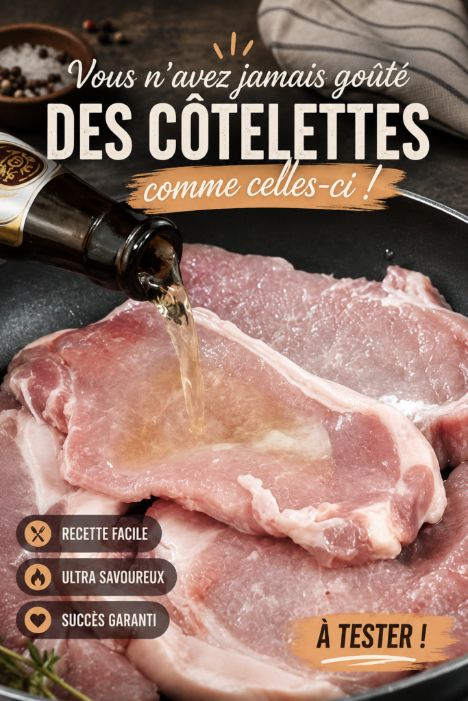 Une assiette de côtelettes juteuses servies avec des légumes colorés et une sauce savoureuse.