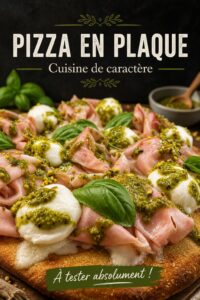 Une pizza maison fraichement préparée, garnie d'ingrédients colorés et savoureux.