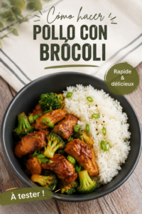 Un plat savoureux de poulet au brocoli, prêt à être servi à table.
