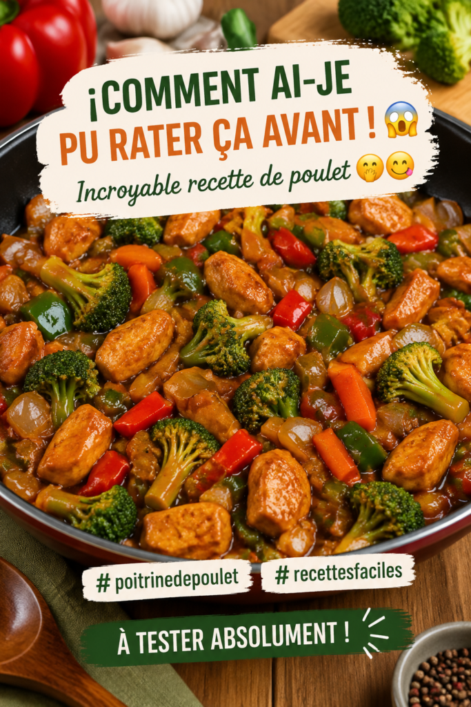 Un plat de poulet doré accompagné de légumes colorés sur une table familiale.