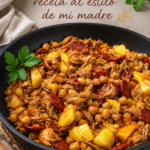 Photo d'une assiette de Ropavieja, un plat réconfortant et familial.