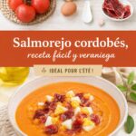 Bol de salmorejo cordobés garni d'œufs durs et de jambon