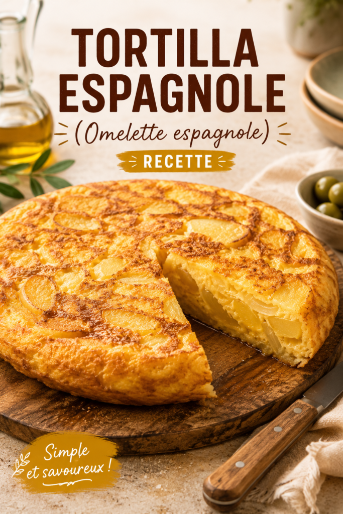 Une délicieuse tortilla espagnole garnie de pommes de terre, prête à être dégustée.