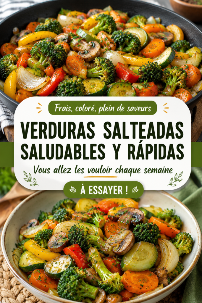 Assiette colorée de légumes sautés sains et appétissants, prêts à servir.