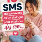 Un smartphone affichant des SMS engageants pour améliorer la communication entre mamans