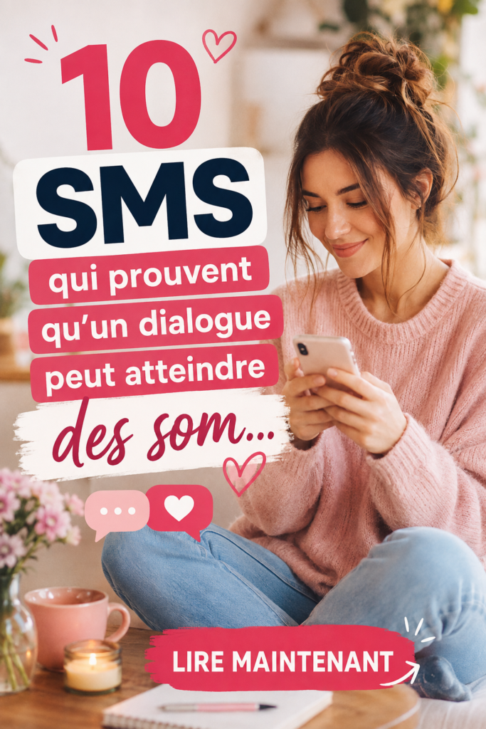 Un smartphone affichant des SMS engageants pour améliorer la communication entre mamans