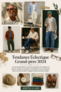 Un collage de tenues inspirées du style éclectique pour 2024.