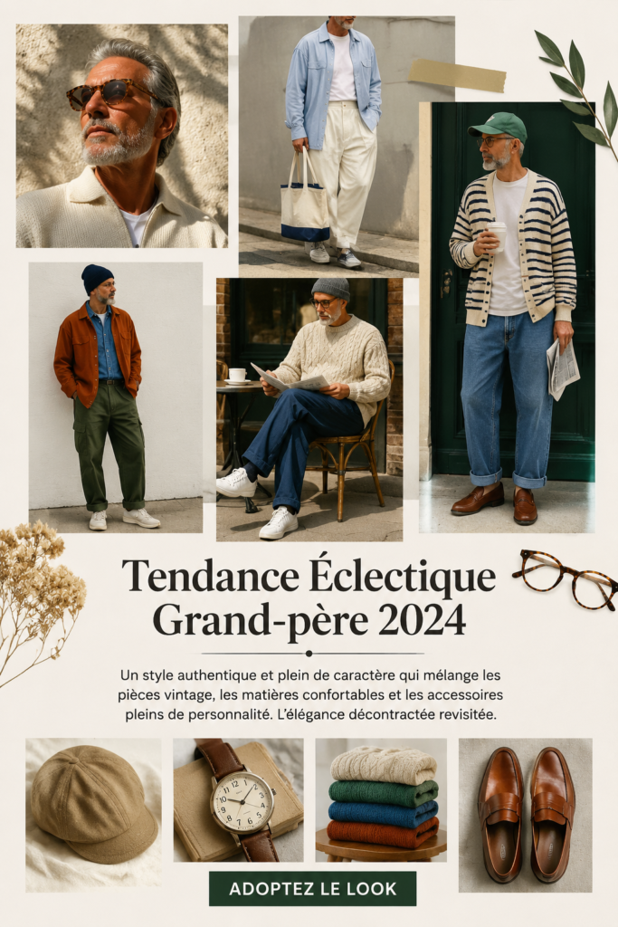 Un collage de tenues inspirées du style éclectique pour 2024.