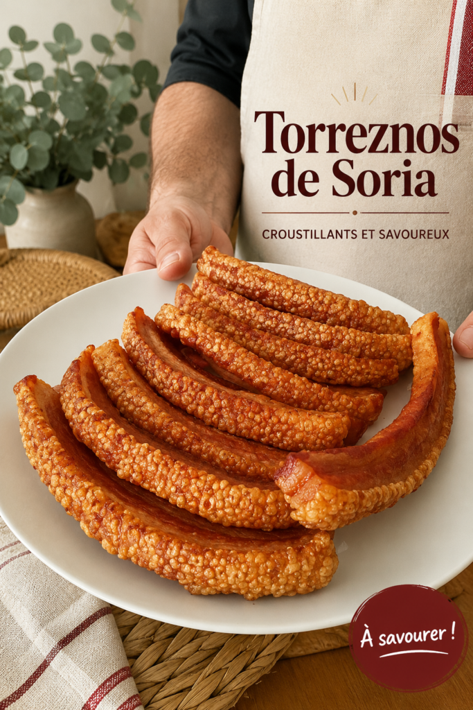 Un plat de torreznos dorés, croustillants et savoureux, prêts à être dégustés comme apéritif.