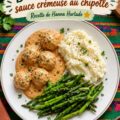 Boulettes de viande crémeuses au chipotle servies dans un plat convivial
