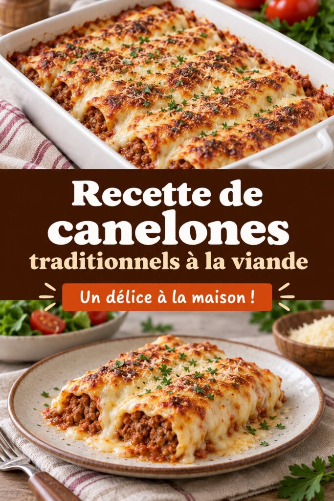 Recette de canelones à la viande, préparés avec amour