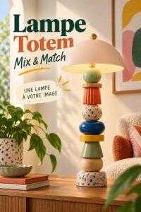 Une lampe totem personnalisée dans un intérieur vintage