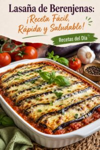 Une lasagne savoureuse aux aubergines présentée dans un plat en céramique, prête à être servie.