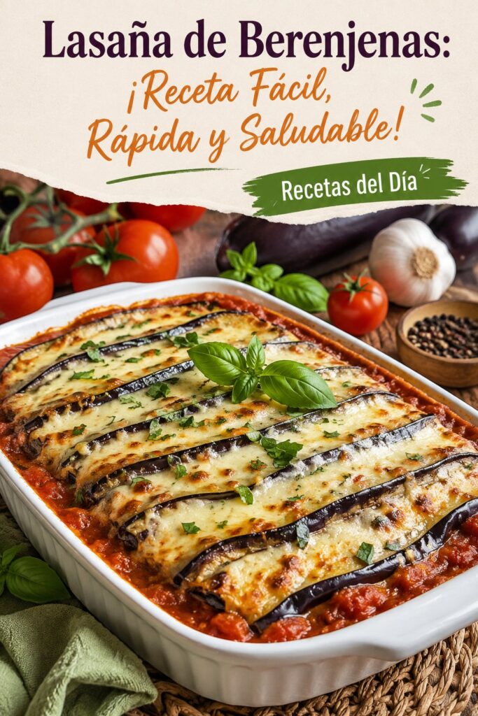 Une lasagne savoureuse aux aubergines présentée dans un plat en céramique, prête à être servie.