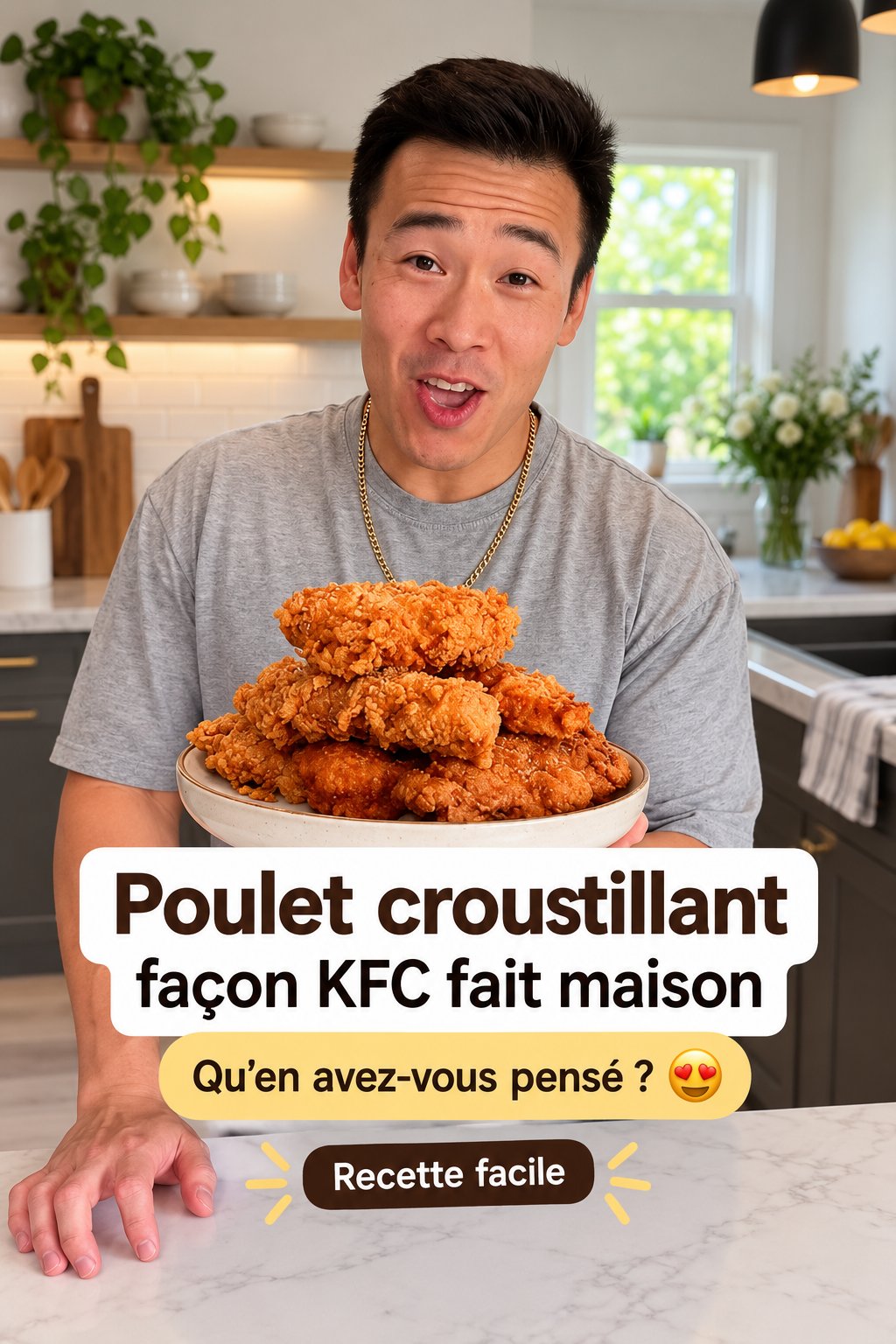 Recette de poulet croustillant façon KFC fait maison sur une table