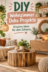 Une maman créant des objets déco DIY colorés dans son salon