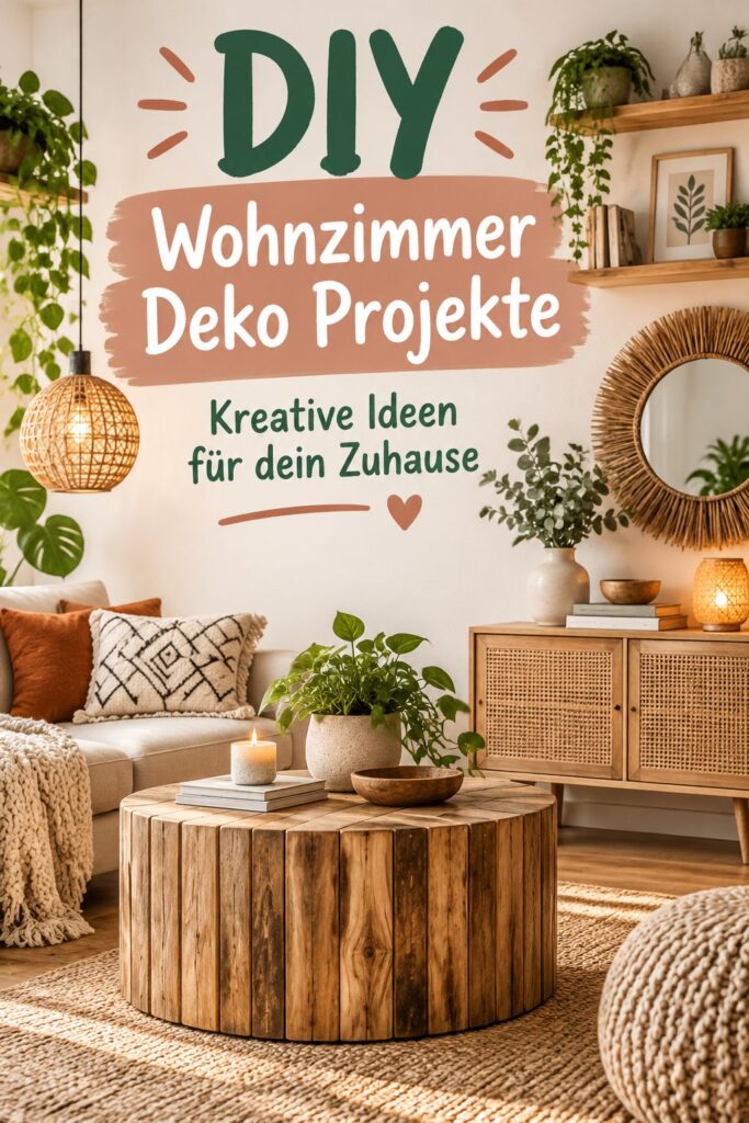 Une maman créant des objets déco DIY colorés dans son salon