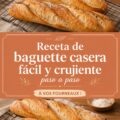 Baguette maison croustillante sur une planche en bois, prête à être dégustée.