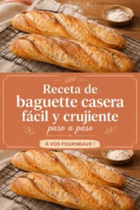 Baguette maison croustillante sur une planche en bois, prête à être dégustée.