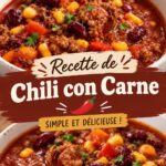 Assiette de chili con carne garnie de coriandre et d'avocat