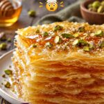 Recette des douceurs turques croustillantes à deux ingrédients, mise en avant sur une table.