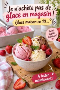 Dessert fait maison : glace rapide et délicieuse à la fraise