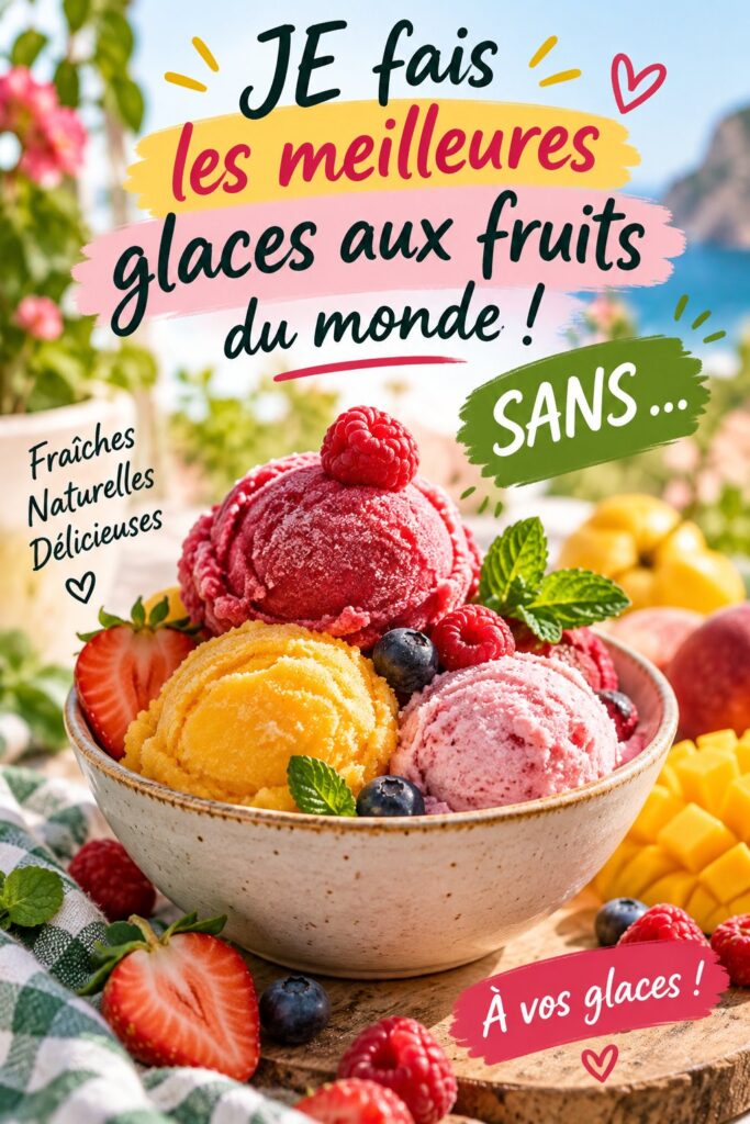 Glaces aux fruits maison, parfaites pour se rafraîchir cet été