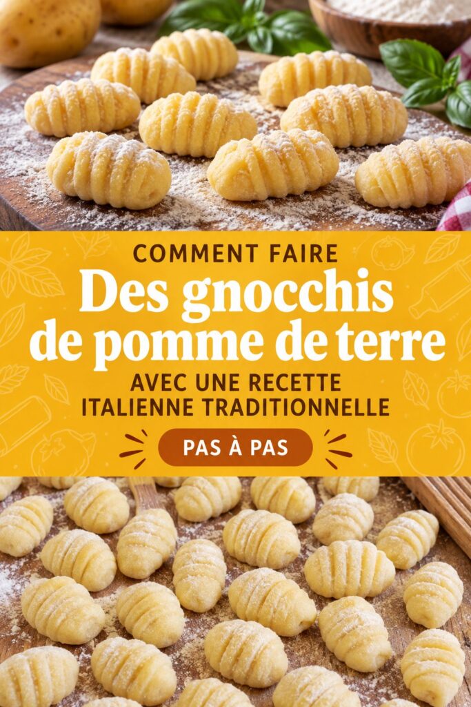 Gnocchis de pommes de terre faits maison sur une assiette. Recette italienne traditionnelle.