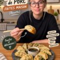 Gyozas maison garnis de viande et légumes sur une assiette