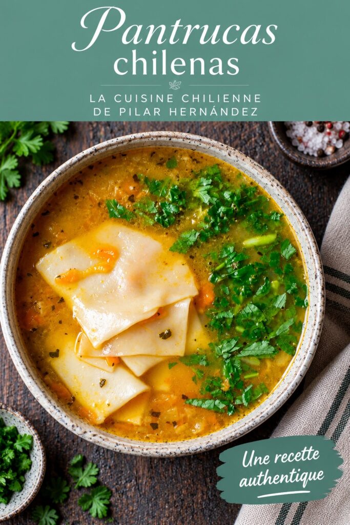 Pantrucas chilenas dorés sur une assiette, une spécialité chilienne savoureuse.