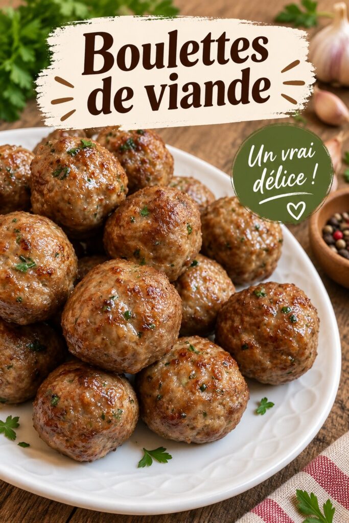 Plat de polpettes savoureuses servies avec sauce tomate et pâtes