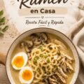 Un bol de ramen fait maison garni de légumes frais et d'œufs