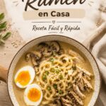 Un bol de ramen fait maison garni de légumes frais et d'œufs