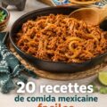Assiette de plats mexicains colorés avec des ingrédients frais
